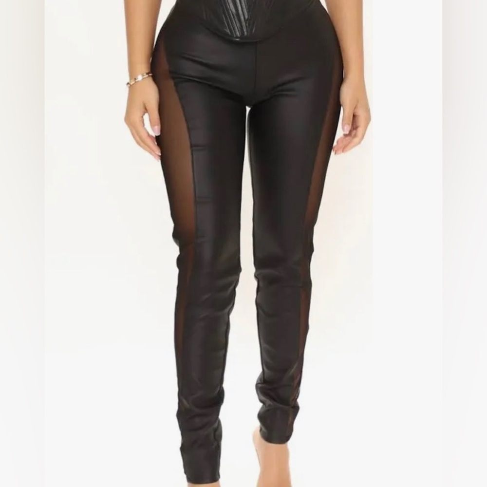 Faux Leather sheer pants